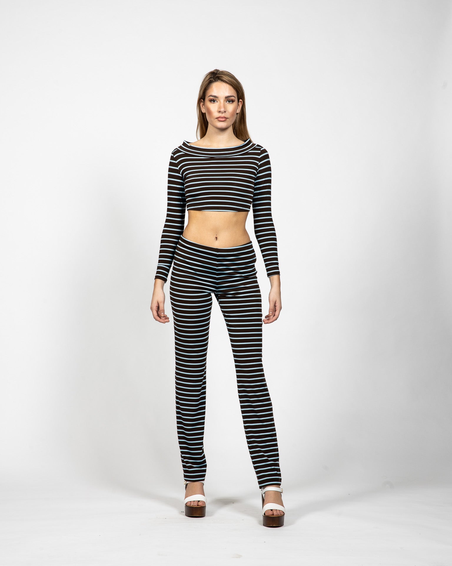 Printed Top With Matching Pants - Front View - Samuel Vartan